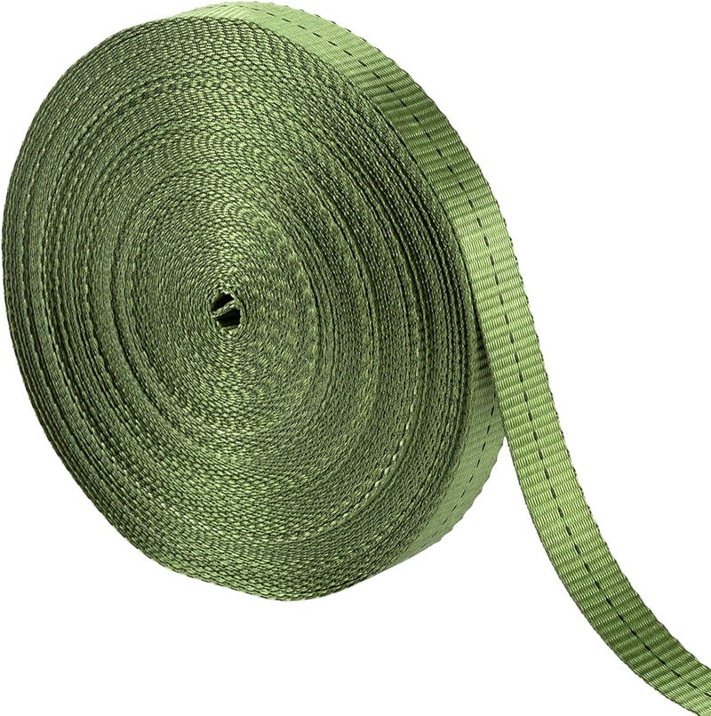 Biubee 2,425 Lbs Strength Tree Straps - 108FT Tree Tie Support Straps for Staking, Green Blend in with Landscaping for Guying Young Trees Straight and Storm Protection, for Outdoor Plants, 1" Wide - Image 1