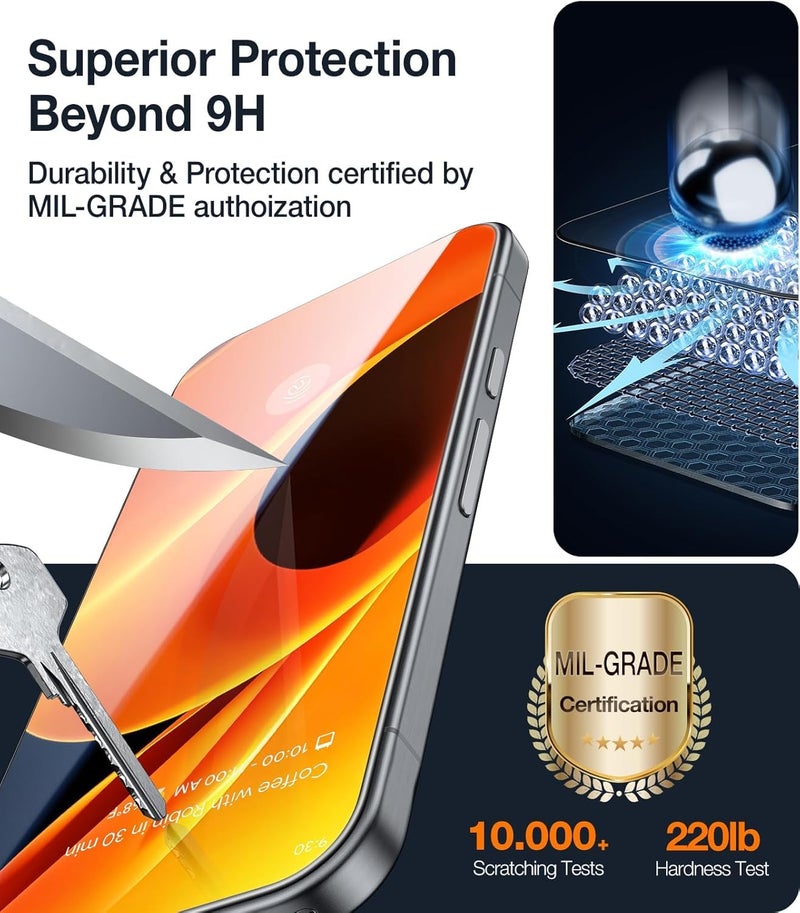 Mr Shield Mr.Shield Top-Notch HD+ Tempered Glass Screen Protector Guard for Google Pixel 9 Pro XL, 9H Hardness, Military Grade Protection, Easy Installation kit - Image 5