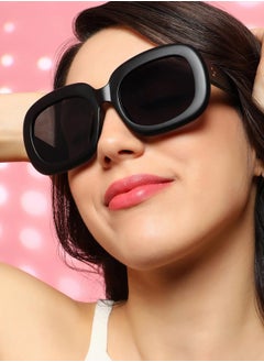 Haute Sauce The Airport Oversized Sunglasses - Onyx Black  - Image 2