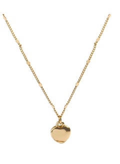 Heart Pendant Gold Tone Plated Titanium and Steel Necklace