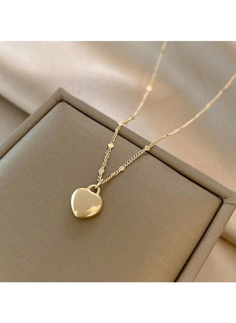 Satinior - Heart Pendant Gold Tone Plated Titanium and Steel Necklace - Image 1