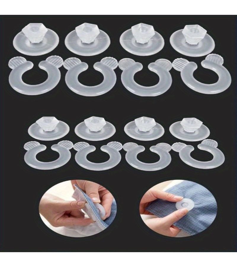 12 Pairs Quilt Corner Fasteners Safe Invisible Bed Sheet Fixers - Image 2