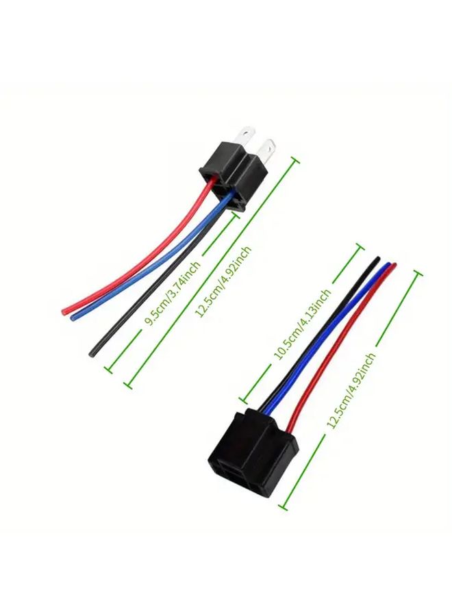 Female H4m To Male H4g Car Headlight Socket Adapter Cable Plug Extension Pair - Image 2