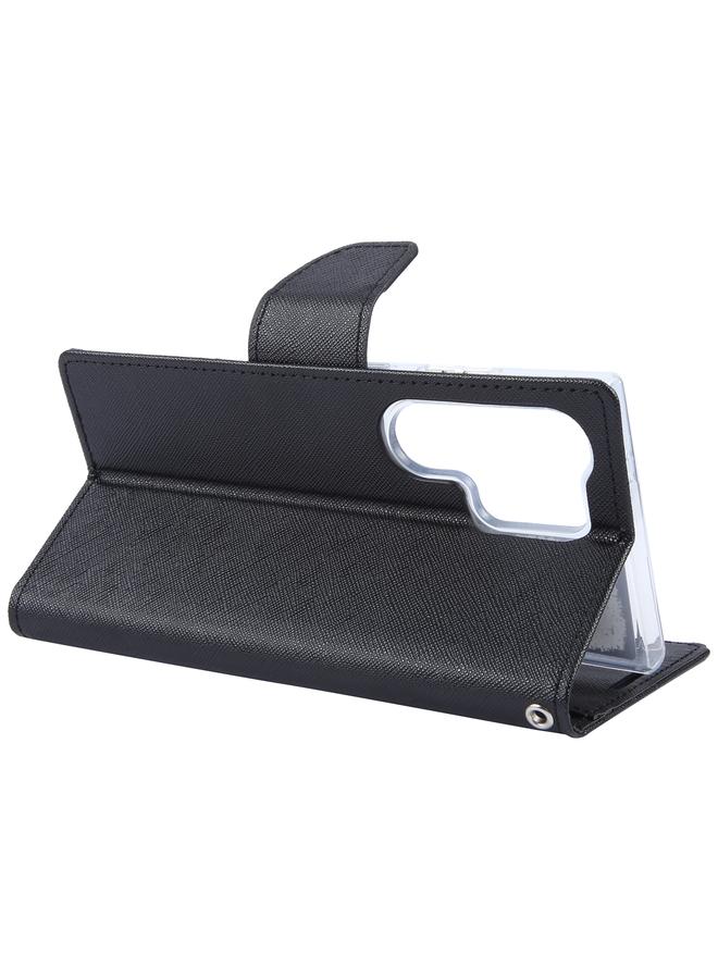 GOOSPERY Case For Samsung Galaxy S24 Ultra 5G FANCY DIARY Cross Texture Leather Phone Case - Image 3