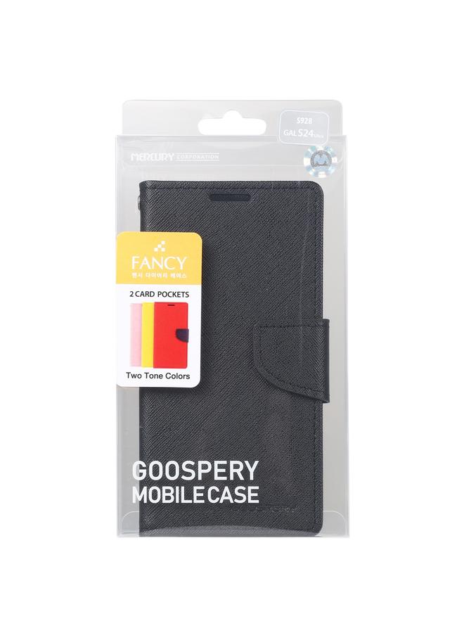 GOOSPERY Case For Samsung Galaxy S24 Ultra 5G FANCY DIARY Cross Texture Leather Phone Case - Image 4