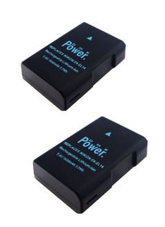 DMK Power 2 x EN-EL14 Battery 1030mAh 7.7Wh Compatible with Nikon D5600 D5500 D5200 D5300 D5100 D3400 D3300 D3200 D3100 Coolpix P7000 P7100 P7200 P7700 P7800 Cameras