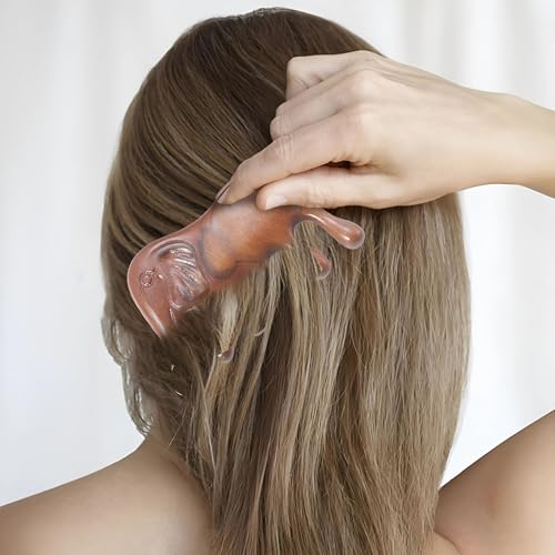 Fegor Natural Scalp Massage Comb (Elephant Comb) – Wide Tooth Gua Sha Hair Comb for Gentle Detangling, Scalp Therapy & Hair Growth – Anti-Static Comb for Men & Women – Pack of 1 - Image 5