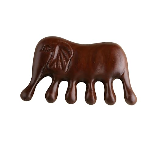 Fegor Natural Scalp Massage Comb (Elephant Comb) – Wide Tooth Gua Sha Hair Comb for Gentle Detangling, Scalp Therapy & Hair Growth – Anti-Static Comb for Men & Women – Pack of 1 - Image 1