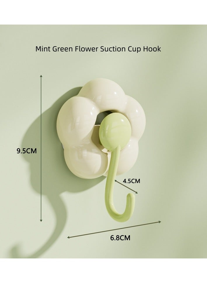 Flower suction cup hook without punching, strong load-bearing, traceless vacuum wall, kitchen, bathroom, toilet wall - Image 3