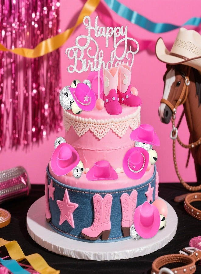 Knana 27Pcs Cowgirl Cake Topper Disco Cowgirl Party Cake Decorations with Cowgirl Hat Cowgirl Boots for Cowgirl Baby Shower Birthday Party Favors - Image 3