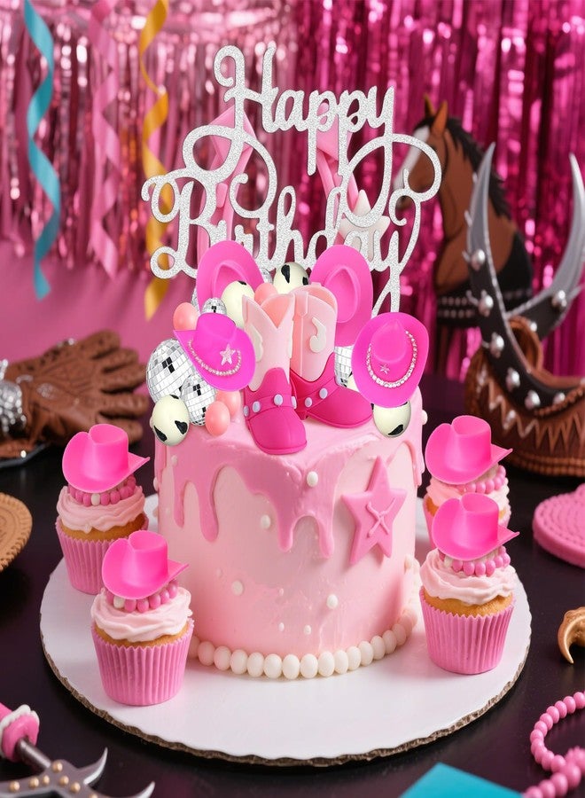 Knana 27Pcs Cowgirl Cake Topper Disco Cowgirl Party Cake Decorations with Cowgirl Hat Cowgirl Boots for Cowgirl Baby Shower Birthday Party Favors - Image 4