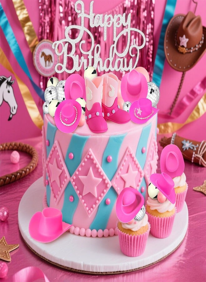 Knana 27Pcs Cowgirl Cake Topper Disco Cowgirl Party Cake Decorations with Cowgirl Hat Cowgirl Boots for Cowgirl Baby Shower Birthday Party Favors - Image 5