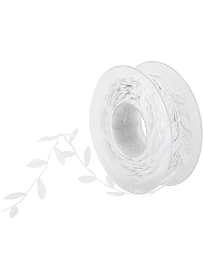 Generic Lace Leaves Vine Garlands Ribbon Wedding Dress Bag DIY, White  - Image 2