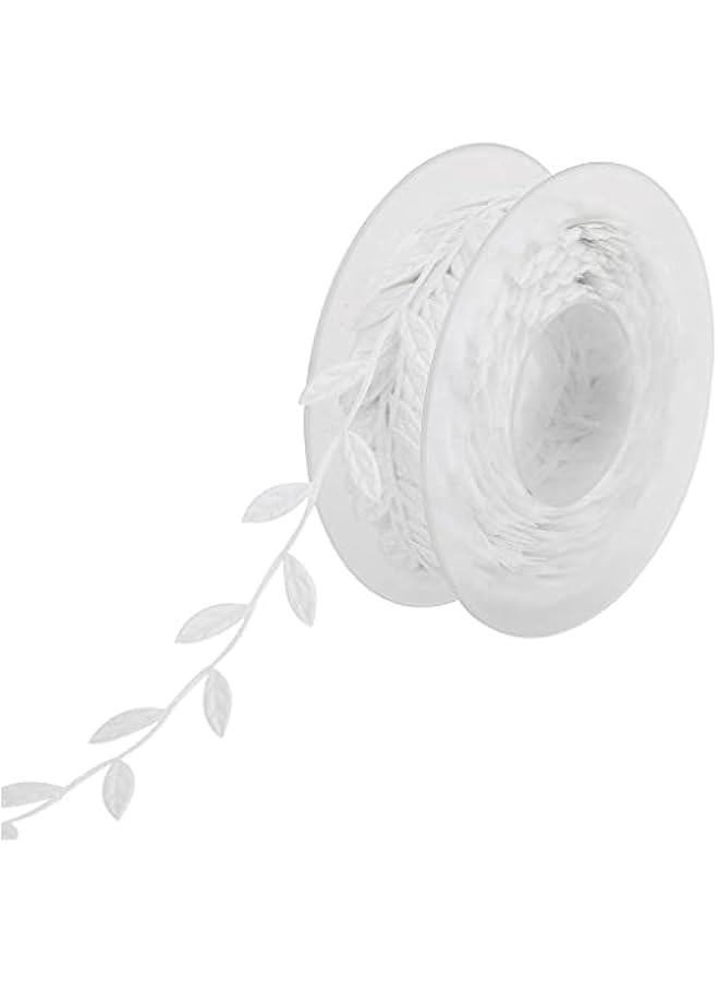 Generic Lace Leaves Vine Garlands Ribbon Wedding Dress Bag DIY, White  - Image 5