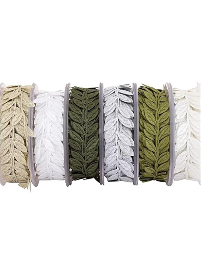 Generic Lace Leaves Vine Garlands Ribbon Wedding Dress Bag DIY, White  - Image 4