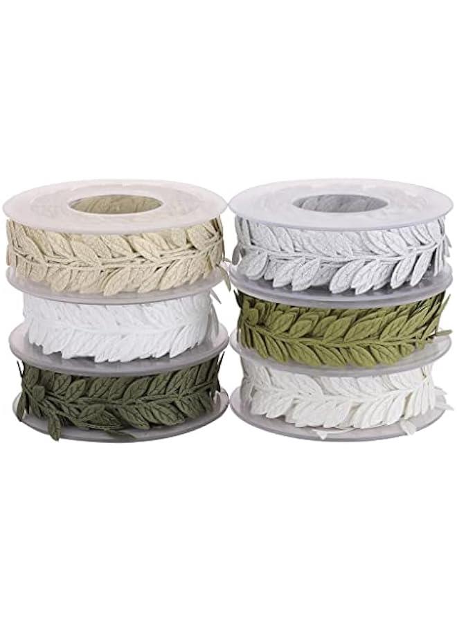 Generic Lace Leaves Vine Garlands Ribbon Wedding Dress Bag DIY, White  - Image 3