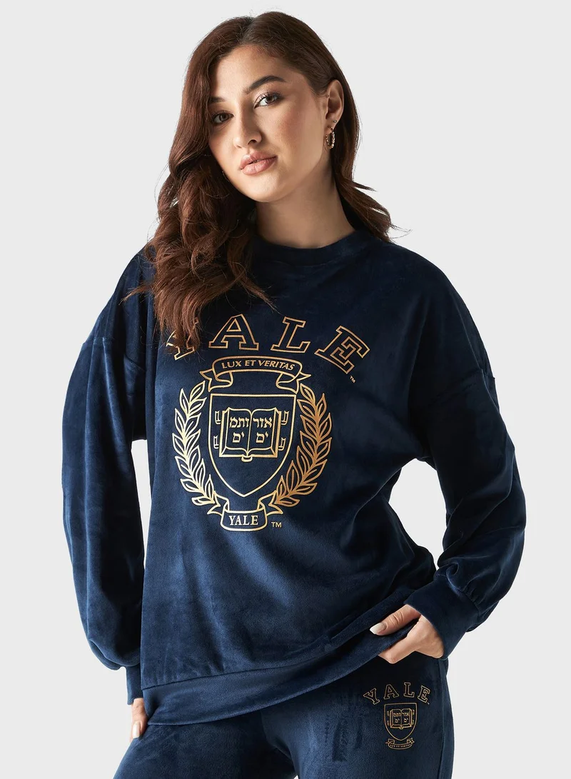 SP Characters Printed Crew Neck Sweatshirt