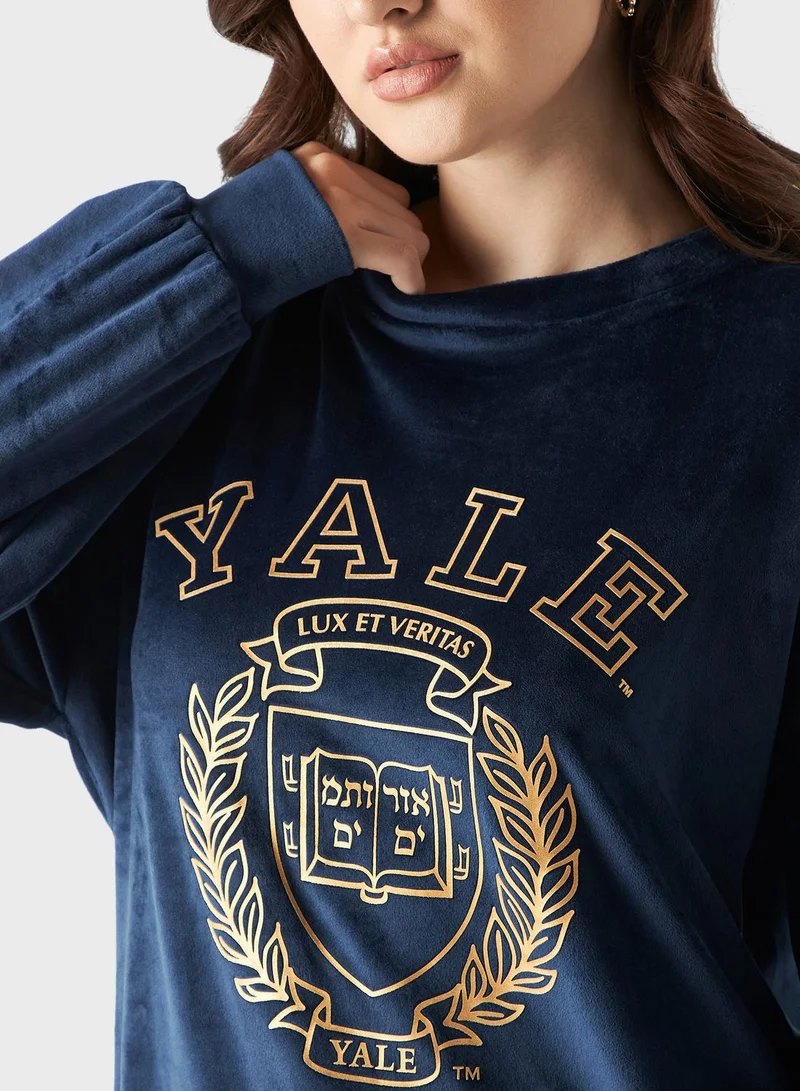 SP Characters Printed Crew Neck Sweatshirt