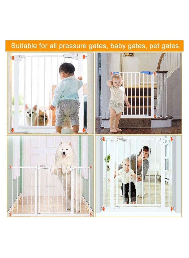 Rongrong 4 Packs Pressure Mounted Baby Gates Threaded Spindle Rods, Walk Thru Gates Accessory M10 x 10MM Screw Bolts Kit for Baby Gates Stair Gates Dog Gate Pet Gates (Orange)