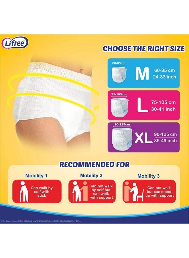 Lifree حفاضات ليفري الإضافية الممتصة للبالغين، للجنسين، مقاس متوسط (M)، 18 قطعة، مقاس الخصر (60-85 سم | 24-33 بوصة) - Image 4