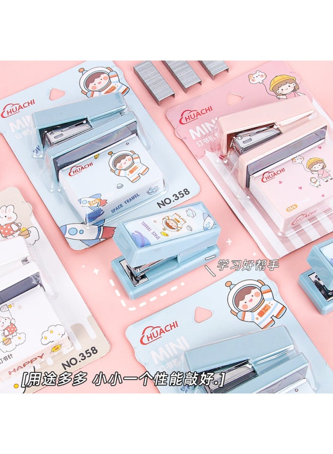 HELPS Cartoon Cute Mini Portable Stapler For Students Labor-saving Small Size Stapler Office Stationery - Image 4