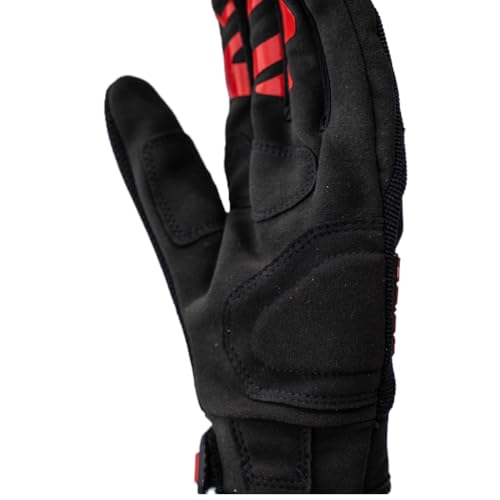 Raida Avantur 2.0 Motorcycle Gloves | Vegan Friendly | Enhanced Knuckle Protection | Touchscreen Compatible | Lightweight & Comfortable | Ideal for Daily Commute & Weekend Rides (Red, M) - Image 3