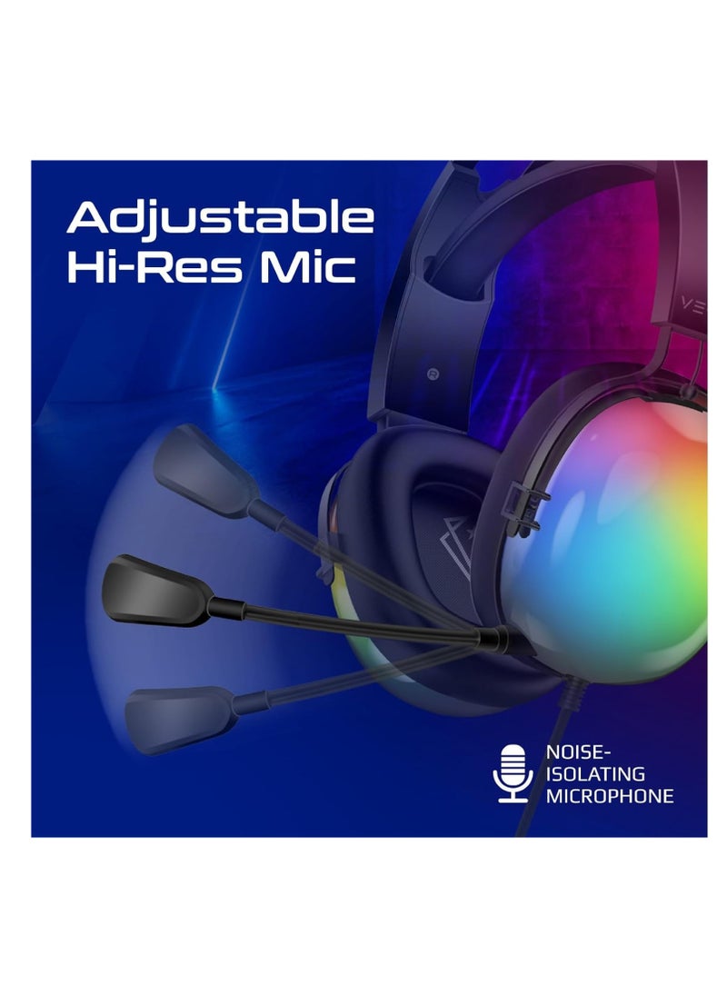 VERTUX - Vertux Sirius Gaming Lumiflux™ Headset: High Performance 7.1 Stereo Sound With Microphone - Image 1