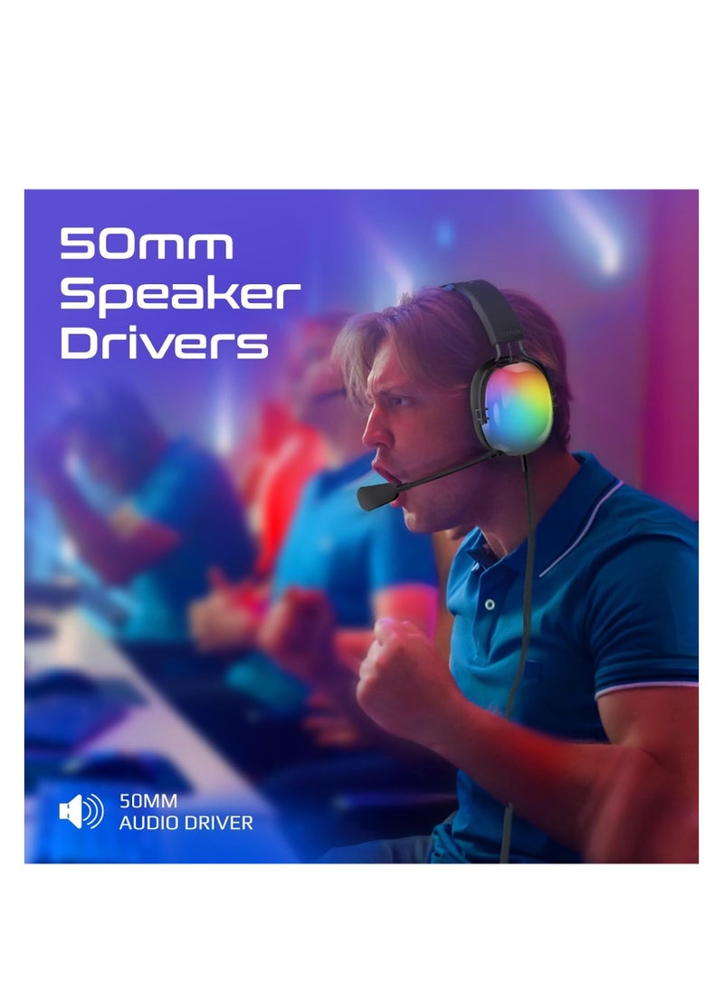 VERTUX - Vertux Sirius Gaming Lumiflux™ Headset: High Performance 7.1 Stereo Sound With Microphone - Image 1