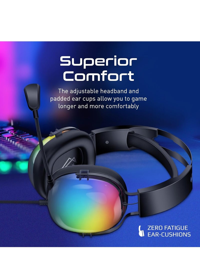 VERTUX - Vertux Sirius Gaming Lumiflux™ Headset: High Performance 7.1 Stereo Sound With Microphone - Image 1