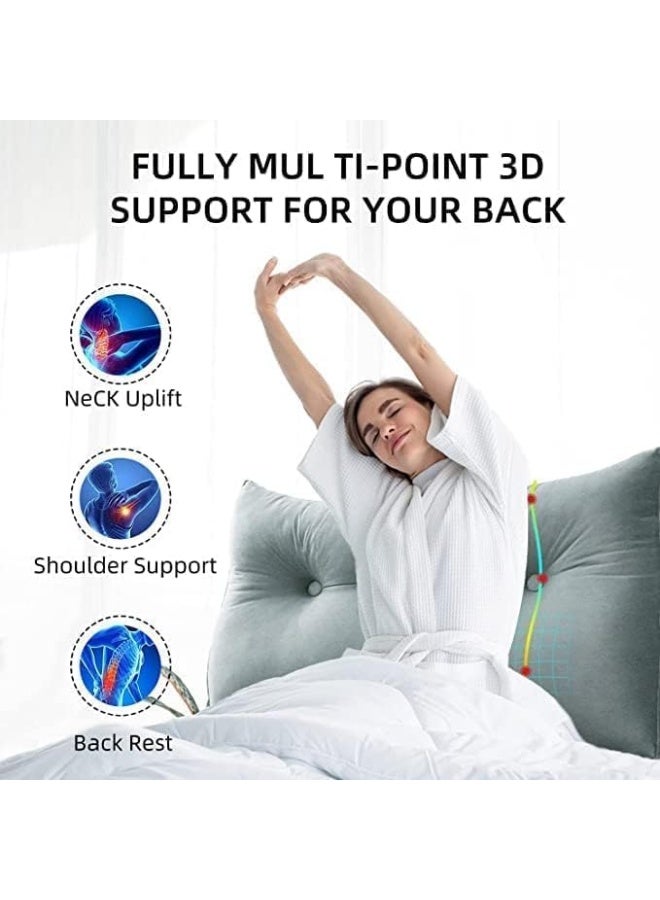 Large Bolster Triangular Backrest Positioning Support Pillow (Deep Red)  - Image 2