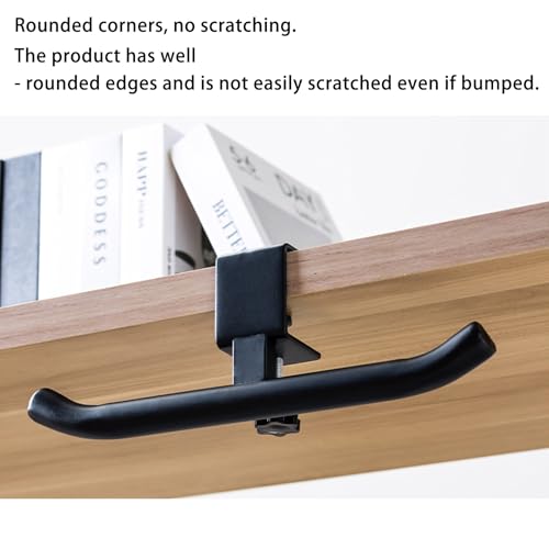 MEYAGO Backpack Hanger for Desk Table – Clamp-on Bag Hook for Office Classroom, Adjustable Under Desk Backpack Holder Organizer, Easy Installation Purse Hanger Hook for Storage Black - Image 3