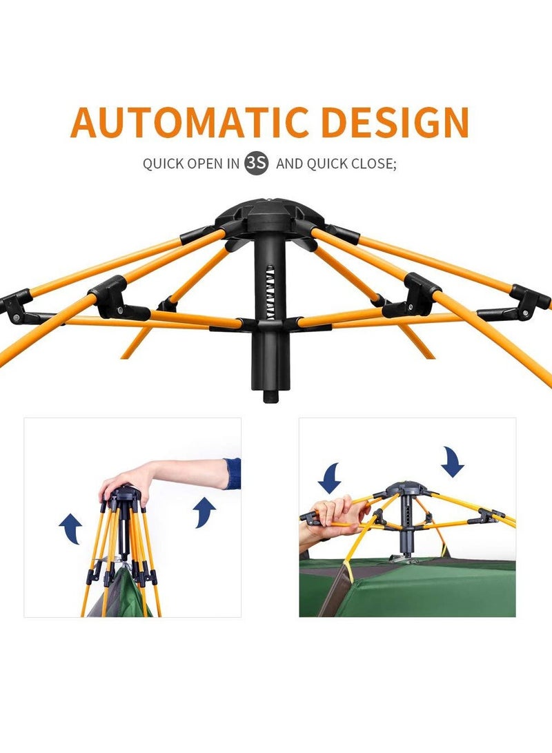 Spall 3-Person Camping Automatic Instant Pop-Up Tent with Folding Chair & Football – Complete Outdoor Kit - Image 4