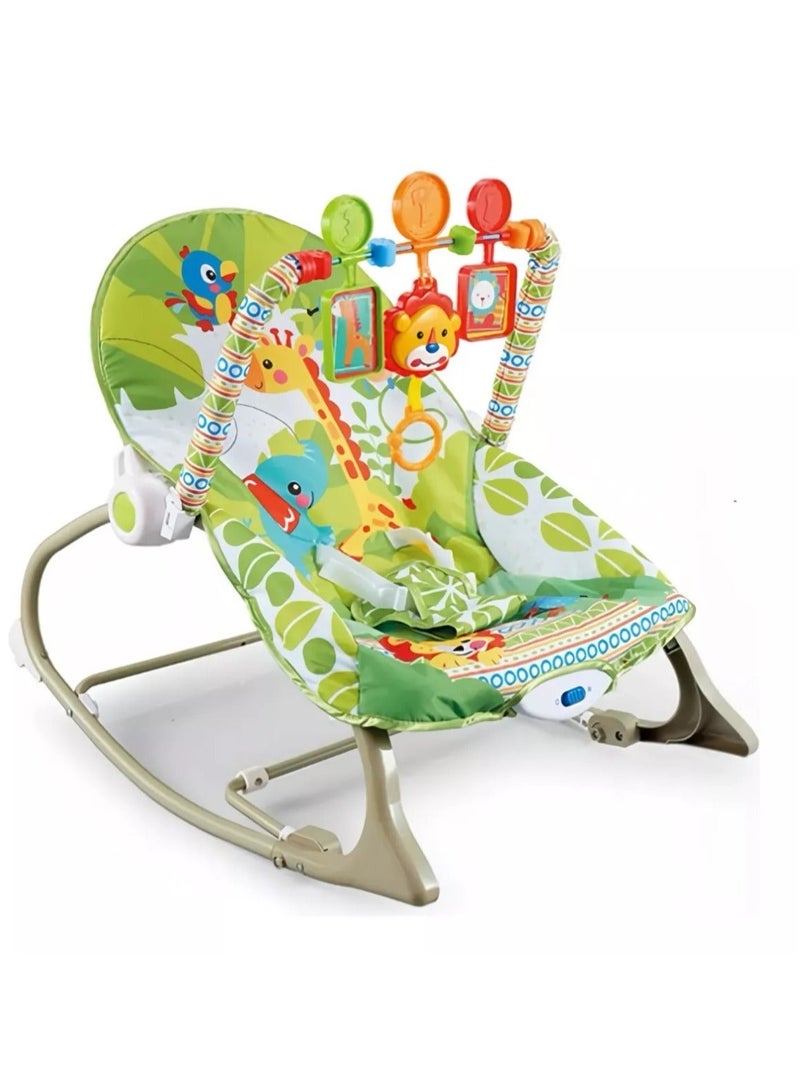 Kiko Baby Rocker and Bouncer chair with Soothing Vibrations Multi-position Recline Portable Bouncer for Baby boys girls babies with 3 Point Safety Belt & Removable Baby Toys - Image 2