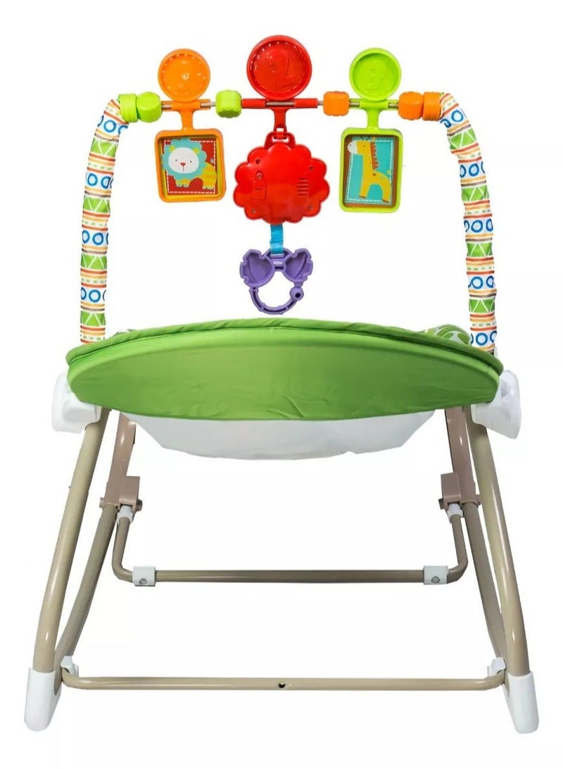 Kiko Baby Rocker and Bouncer chair with Soothing Vibrations Multi-position Recline Portable Bouncer for Baby boys girls babies with 3 Point Safety Belt & Removable Baby Toys - Image 4