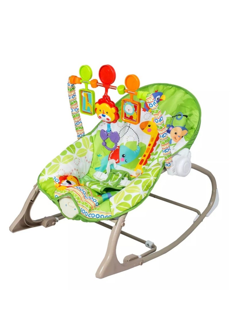 Kiko Baby Rocker and Bouncer chair with Soothing Vibrations Multi-position Recline Portable Bouncer for Baby boys girls babies with 3 Point Safety Belt & Removable Baby Toys - Image 3