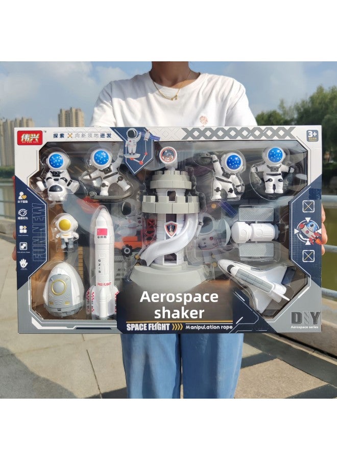 Space Exploration Scene Suit Rocket Spaceship Play House Boy Kindergarten Gift Stall Children's Toys Wholesale-Color:Space Exploration Team 669-79  - Image 2
