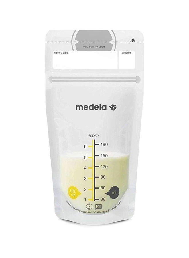 NIBEMINENT 50-Piece Leak Proof Convenient Heat Sealed Breast Milk Storage Bags With Double Zip Protection - Image 1
