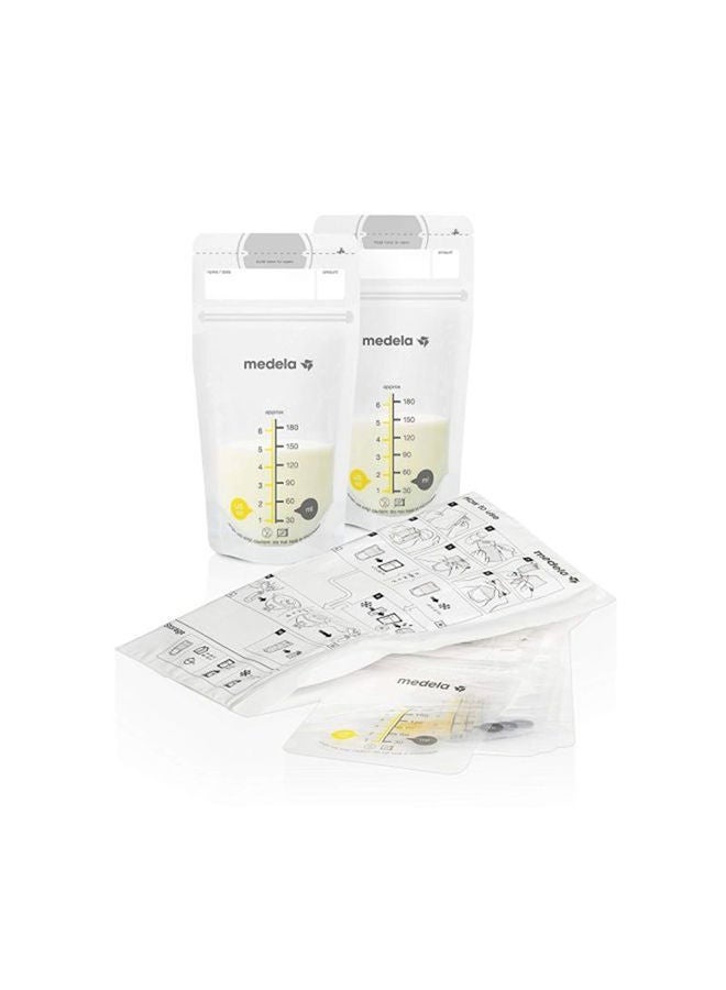 NIBEMINENT 50-Piece Leak Proof Convenient Heat Sealed Breast Milk Storage Bags With Double Zip Protection - Image 2