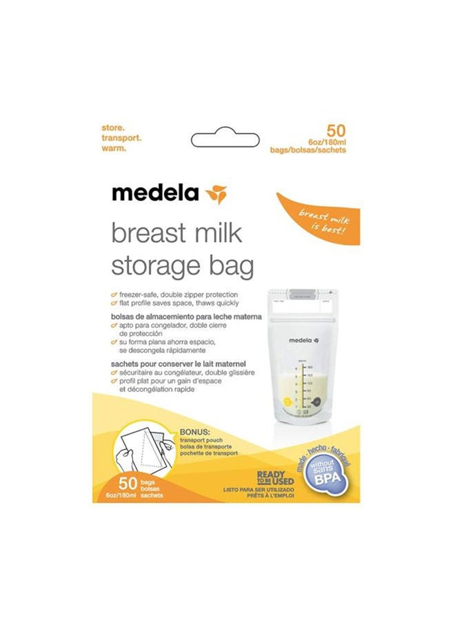 NIBEMINENT 50-Piece Leak Proof Convenient Heat Sealed Breast Milk Storage Bags With Double Zip Protection - Image 5