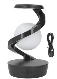 TIGER Modern Spiral Bedside Lamp with Innovative 3D Visual Levitation Ball LED Light -- Stylish Night Light for Bedroom, Living Room, or Office, Sleek Gray Design, Perfect for Home Decor and Relaxation, Energy-Efficient and Eye-Catching LED Table Lamp  - Image 1