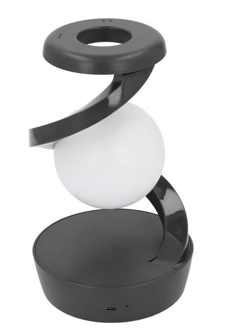 TIGER Modern Spiral Bedside Lamp with Innovative 3D Visual Levitation Ball LED Light -- Stylish Night Light for Bedroom, Living Room, or Office, Sleek Gray Design, Perfect for Home Decor and Relaxation, Energy-Efficient and Eye-Catching LED Table Lamp  - Image 5