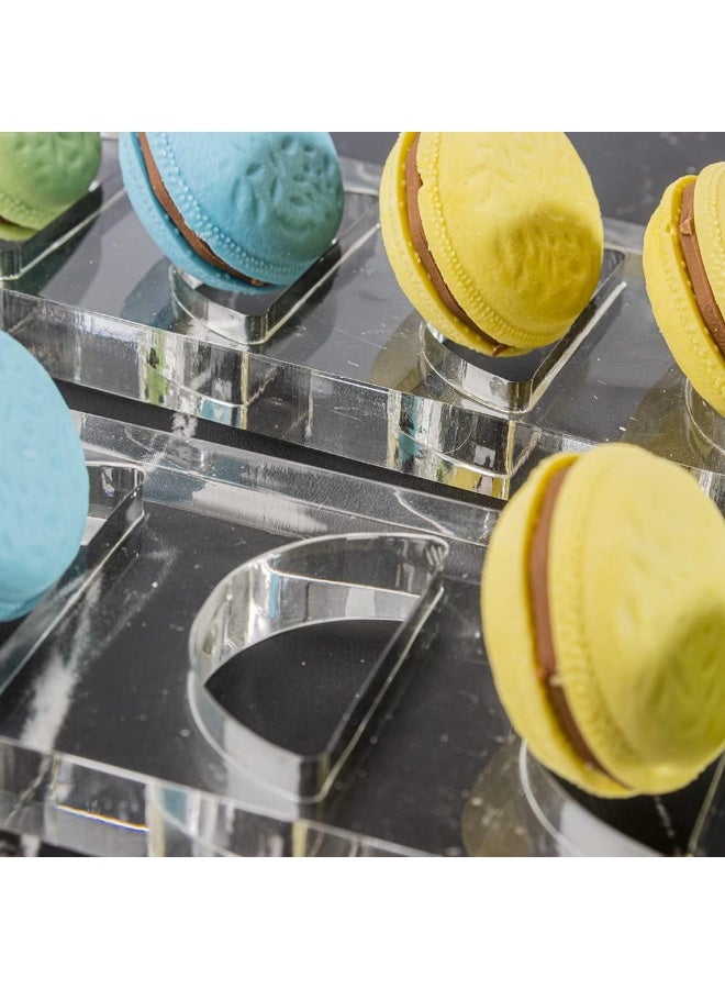 TPGP 2 Pcs Clear Acrylic Macaron Cake Stand Pick Cookies Display Tray  - Image 5