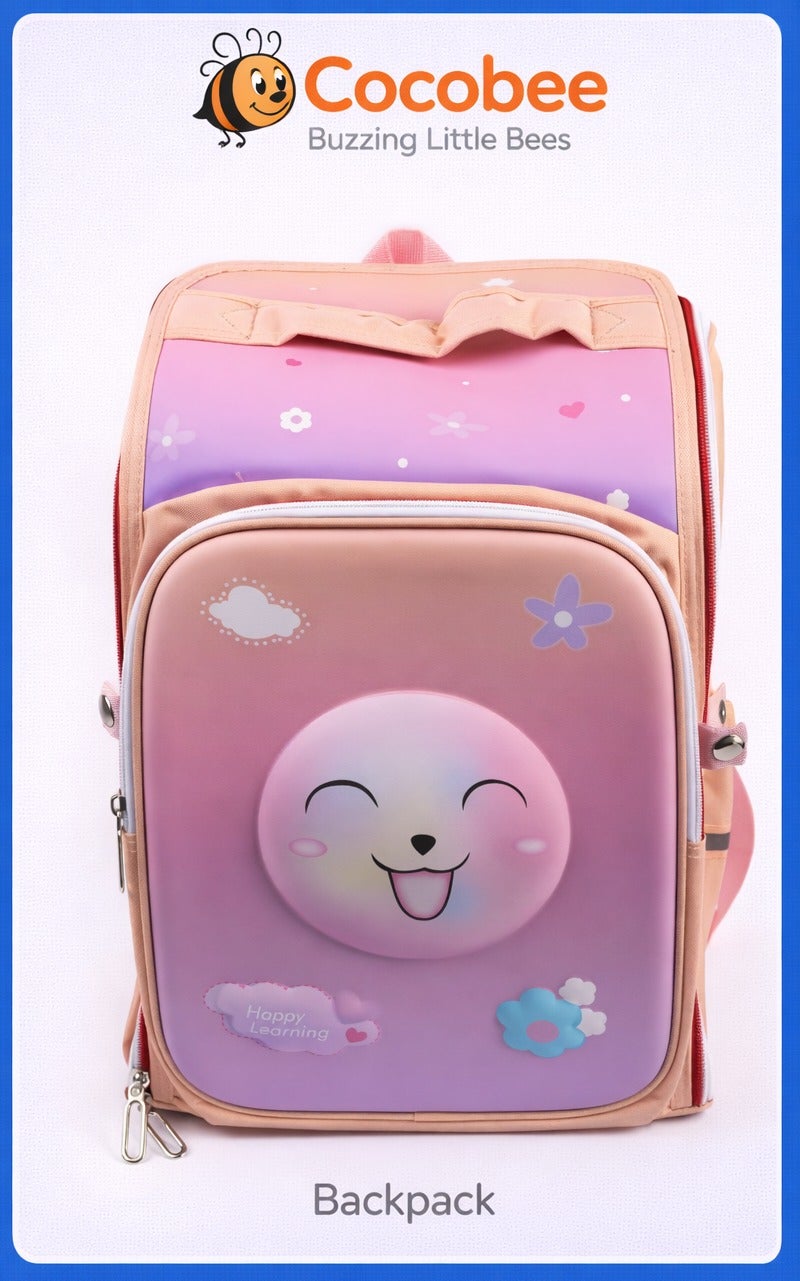 Cocobee Cute Printed Backpack Pink - 14.9 Inches - Image 1