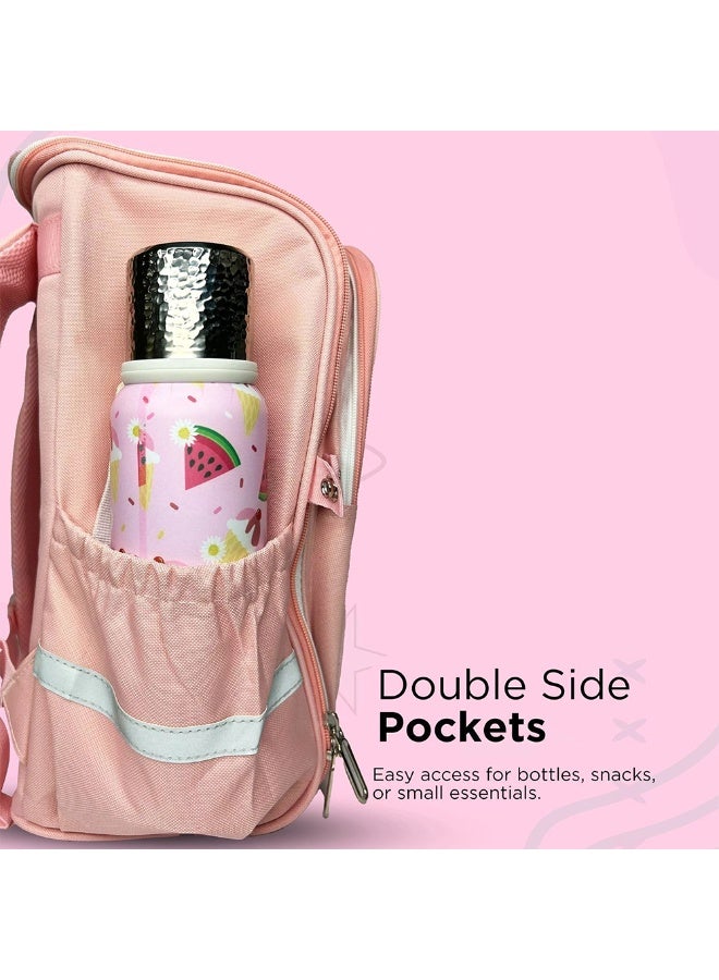 Cocobee Cute Printed Backpack Pink - 14.9 Inches - Image 3