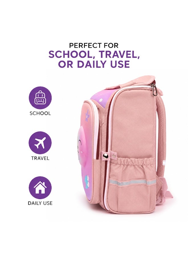 Cocobee Cute Printed Backpack Pink - 14.9 Inches - Image 5