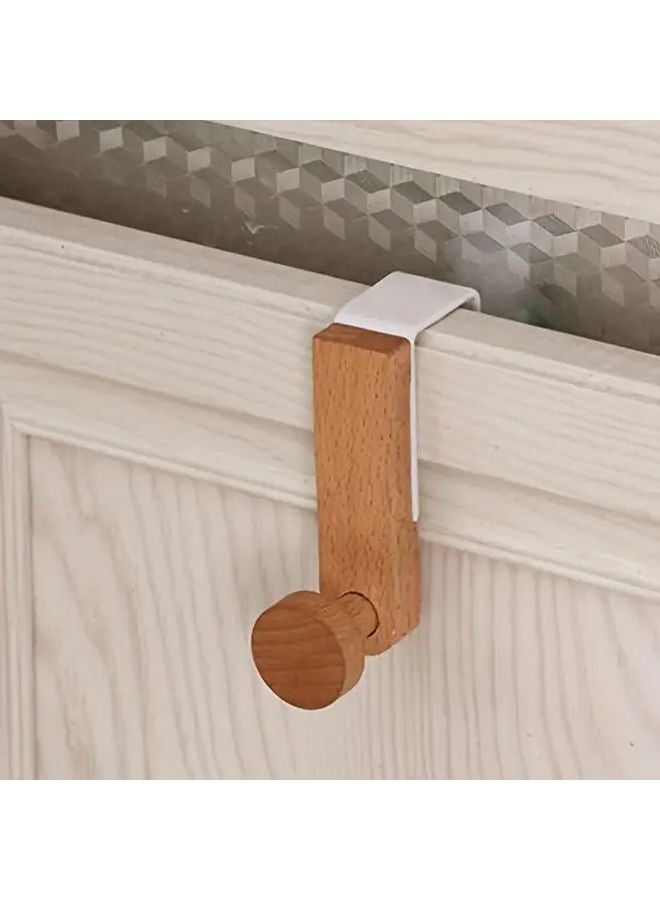 Colorful Wooden Door Hook Rack Easy Install Space Saving Towel Coat Organizer Modern Style - Image 3