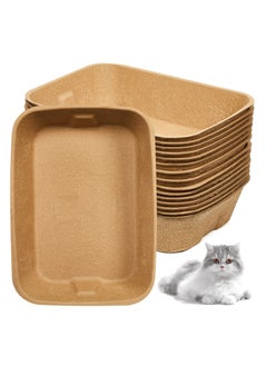 5 Pack Disposable Cat Litter Box Paper Kitten Litter Boxes Sustainable Clean Sifting Small Disposable Cat Litter Box