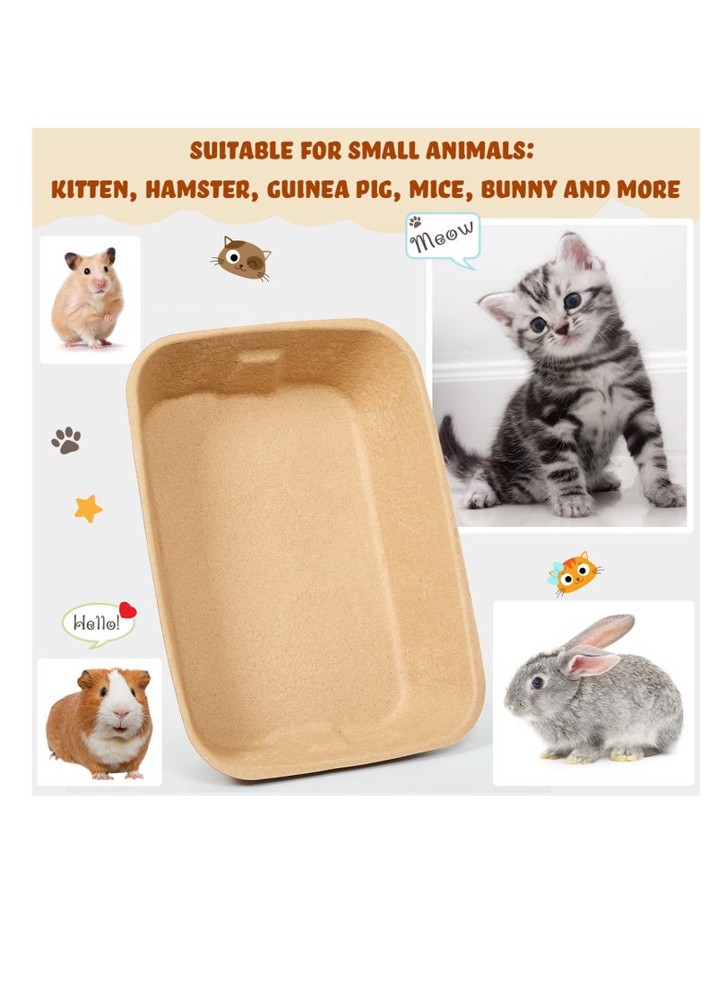 SYOSI - 5 Pack Disposable Cat Litter Box Paper Kitten Litter Boxes Sustainable Clean Sifting Small Disposable Cat Litter Box - Image 1