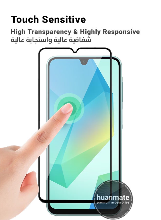 huanmate Samsung Galaxy A16 4G Screen Protector – Premium Edge to Edge Tempered Glass, High Transparency, Delicate Touch, Anti-Explosion, Smooth Arc Edges, Easy Installation  - Image 4
