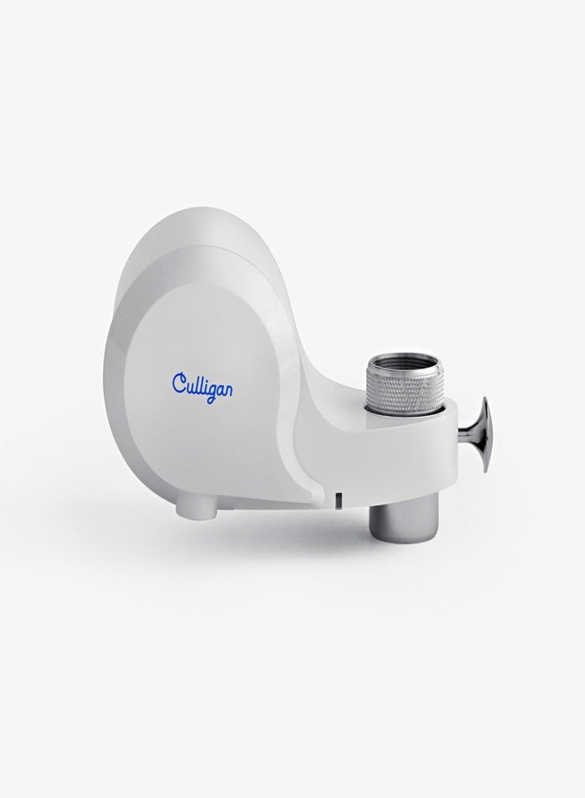Culligan CULFMWHRF Faucet Mount Water Filter - White Water Filter for Sink Faucet Reduces Microplastics & Reduces Chlorine, Easy Installation Filtration System for Clean Tap Drinking - Image 1